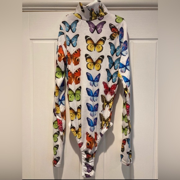 i saw it first Tops - I saw it first butterfly print high neck longsleeve bodysuit ladies size 4 new